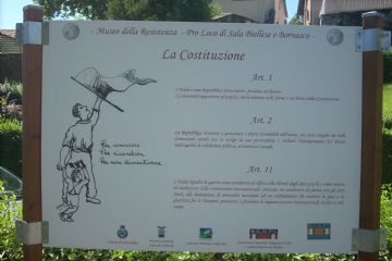 La Costituzione, uno dei pannelli della mostra itinerante